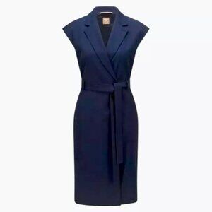 BNWOT Hugo Boss Premium Italian Wool Wrap Dress with Belt (hemming needed)